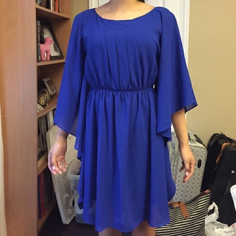 NWT Eliza J Nordstrom Cobalt Royal blue flow dress